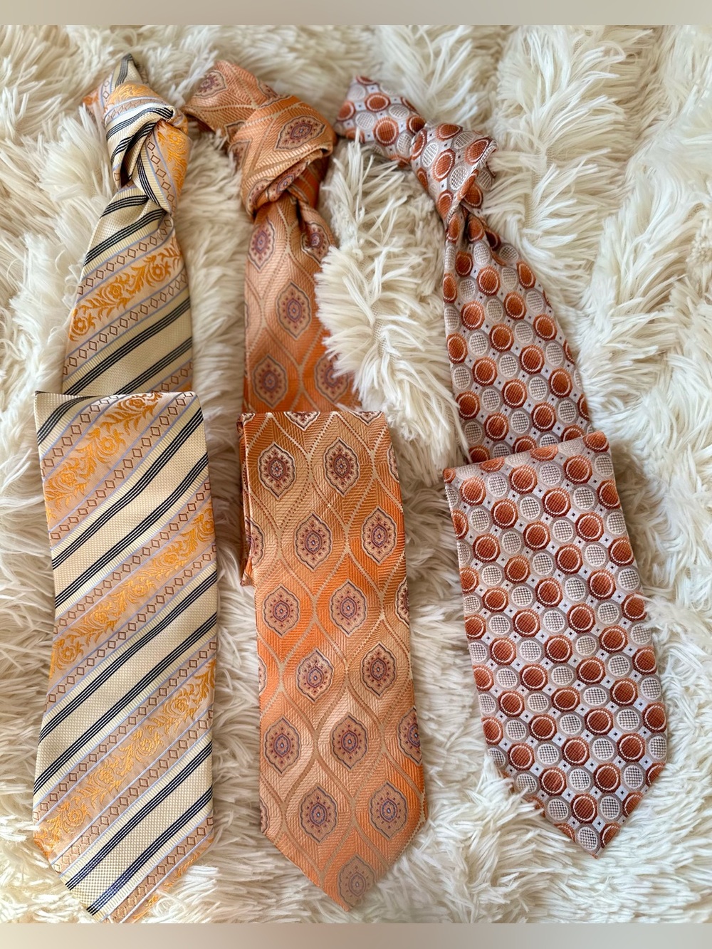 3 Handmade Silk Men's Ties - Bundled